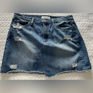NEW Flying Monkey High Rise raw hem Jean Skirt